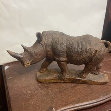 Simulated Wooden Rhino