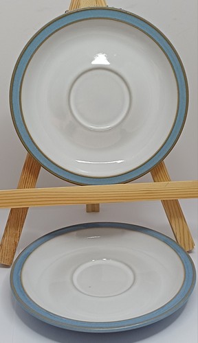 Denby colonial blue saucers - 2,