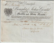 BARNSTAPLE DEVON "MARBLE & STONE MASON" 1853 ILLUS.BILL-HEAD