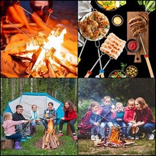 New Marshmallow Toasting Forks Smores Sticks for Fire Pit Telescoping Marshm