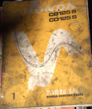 HONDA CB125S / CD125S PART LIST MANUAL (GENUINE HONDA  MANUAL) 1972