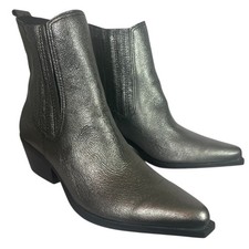 Metallic leather pull - leather,