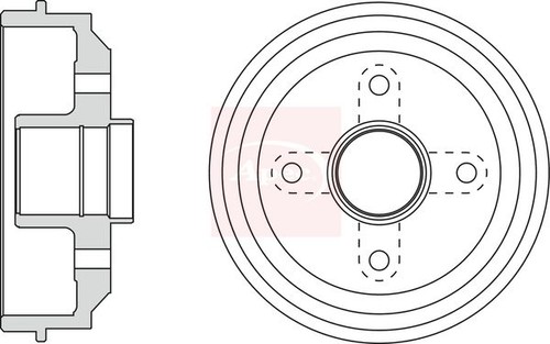 Brake drum apec drm9142 - brake,