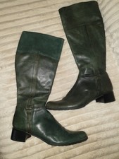 ladies jade green real Leather Vintage knee high boots by RAVEL sz eur 40