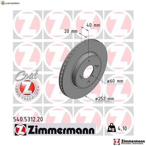 Brake discs 540 5312 - brake, for