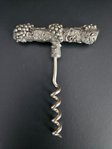Metal grape vine corkscrew - grape,