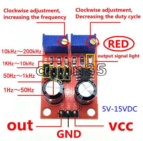 Signal generator ne555 - signal, duty