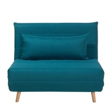 Super comfy high quality fabric single sofa bed blue baby blue ?
