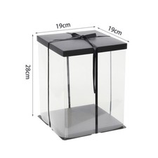 Clear PVC Birthday Cake Boxes Transparent Gift Packaging Box Wedding Party Decor