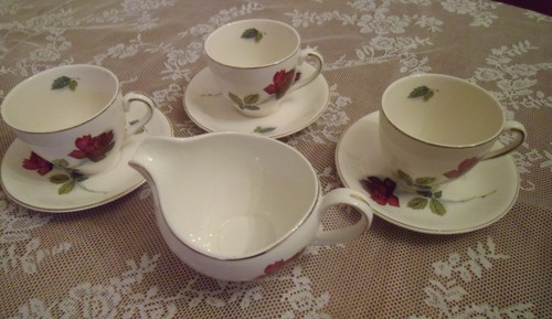 Alfred meakin red rose cups - meakin,