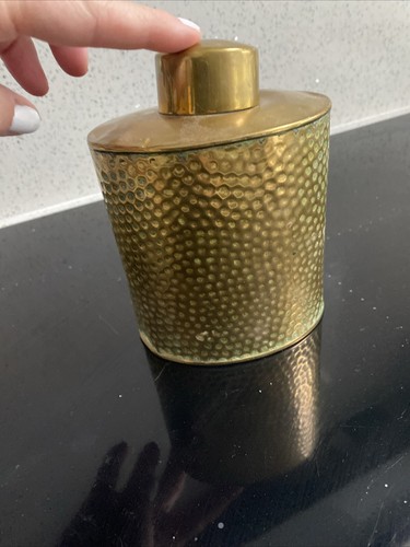 Brass tea caddy over 100 - caddy,