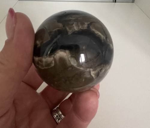 Volcano agate crystal sphere - volcano,