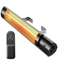 Pro Breeze 2KW Halogen Infrared Patio Heater -  Wall Mounted with Remote Control