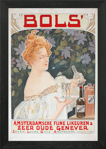 Bols liqueur vintage poster - bols,