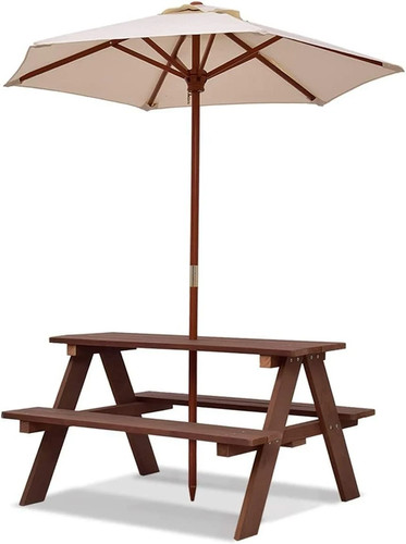 Costway kids wooden picnic - costway,