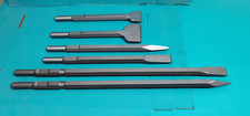 6pc Breaker chisel set flat & point Kango 900 950kv 950 Chisels Steels
