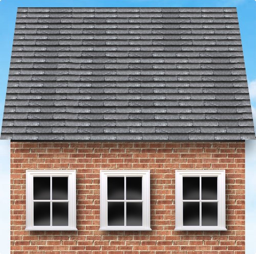Dolls house wallpaper 24 - house, 1:24