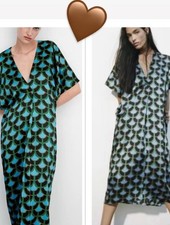 Zara green blue geometric - blue,