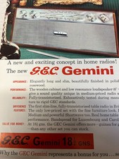 GEC GEMINI RADIO ADVERISING