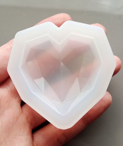 Geometric heart silicone - , mould