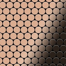 Mosaic Tile Solid Metal Copper