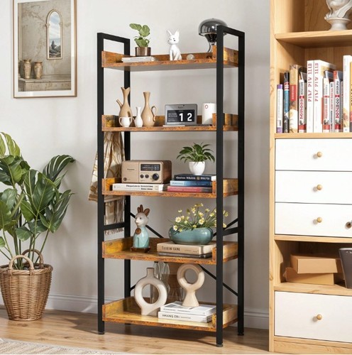 Rustic wood bookcase bookshelf - rustic,