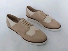 CASTALUNA BEIGE & CREAM LEATHER BROGUE STYLE LACE UP SHOES EU45 UK10.5 FREE P&P!