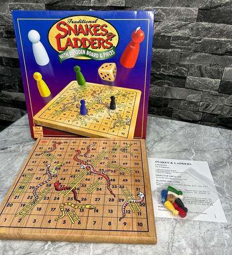 Wooden snakes ladders board - ladders,