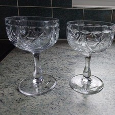 2 Vintage crystal Coupe