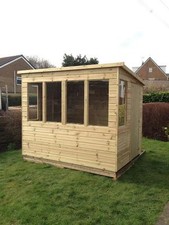 8x8 sun pent potting shed - sun,