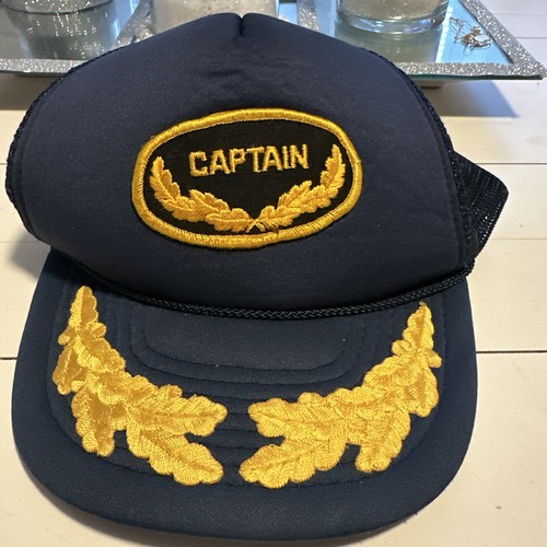 Vintage 80s navy captain gold - vintage,