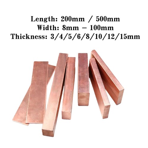 Copper flat bar square - copper,