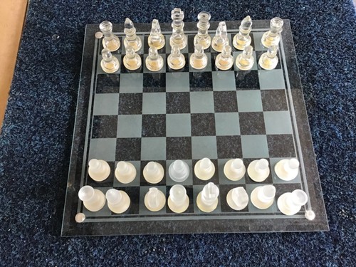 Glass chess set - glass,