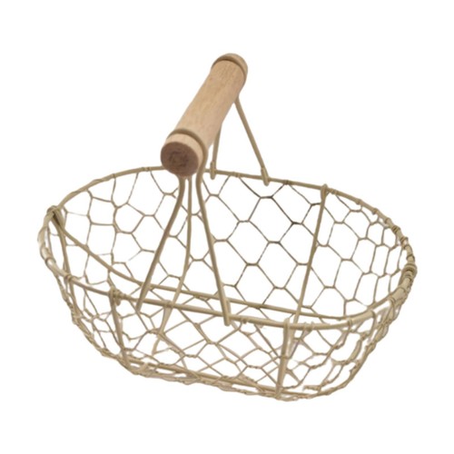 Metal wire egg basket - metal,
