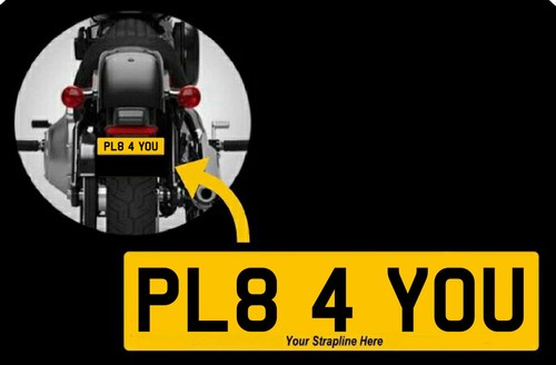 Metal plate number - number, bike