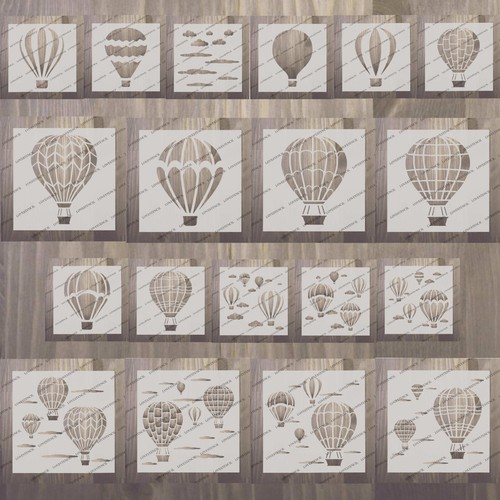 Craft stencils hot air - hot, ballons