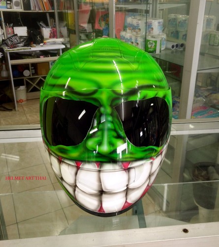 Green custom motorcycle - green,