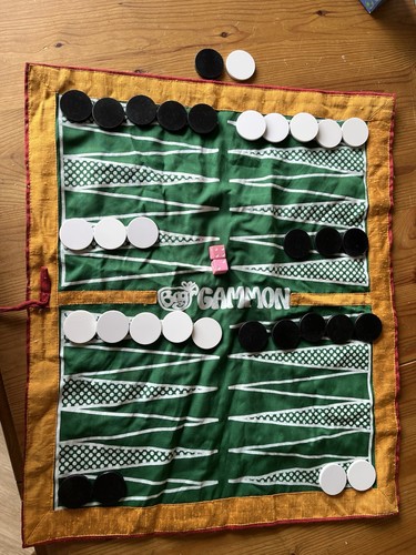 Travel backgammon folds up - travel,