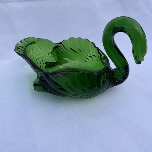 Vintage green glass double - vintage,