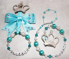 Blue Pram Charm And Dummy Clip