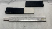 Vintage UNIQUE Duplex Slide Rule with Original Case – Made in England
