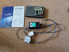 Sony ICF 7600DS FM LW MW SW PLL synthesized receiver world radio with manuals