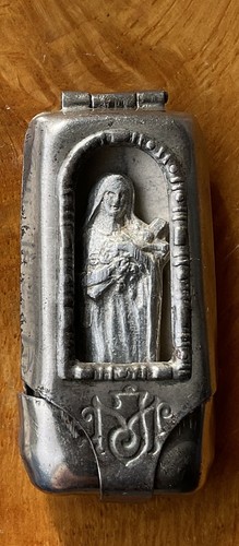 Antique pocket shrine mary - pocket,