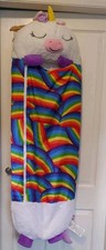 Happy Nappers Sleeping Bag- White Unicorn - Medium 20x54 Inches Official Rainbow