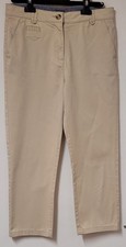 Marks & Spencer Per Una Ladies  Cropped Stone Coloured Trousers Size 10