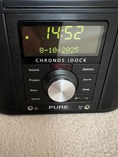 Pure Chronos iDock Series II DAB/FM Alarm Clock Radio, Black