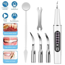 Ultrasonic Tooth Cleaner Dental Scaler Teeth Cleaning Tartar Plaque Remover Kit