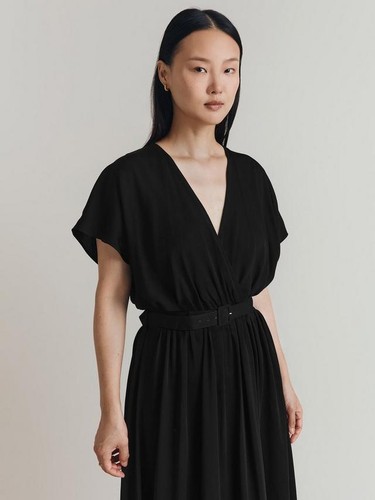 Ghost aria black crepe - crepe, viscose