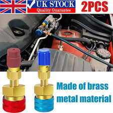 2PCS Couplers Connectors Adapters R1234YF to R134A High&Low Side Quick Coupler