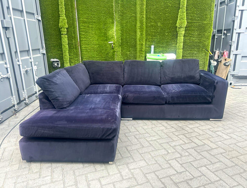 Navy blue velvet - velvet, corner